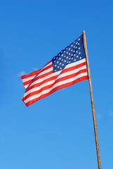 United States Flag in the Wind