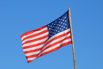 United States Flag in the wind