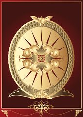 Retro Schild Gold