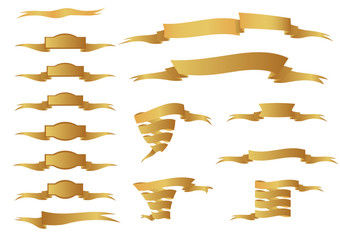 Golden Ribbons Illustration