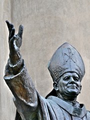 Pope John Paul II statue - obrazy, fototapety, plakaty