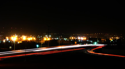 Fototapeta na wymiar Freeway at Night