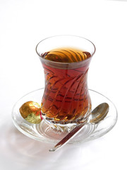 Tea with a piece of candy