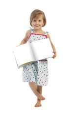 young girl with book