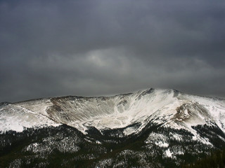 Mountains along Berthoud Pass in Colorado during Winter