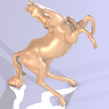 Statue of an horse.Image contains a Clipping Path