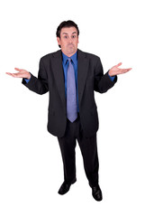 Businessman shrugging