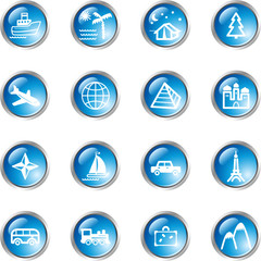 blue drop travel icons