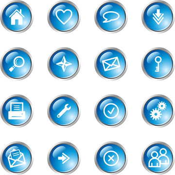 blue drop basic web icons