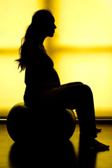 Pregnant woman silhouette