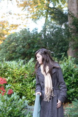 girl in autumnal park