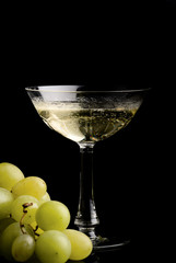 Grapes ad champagne