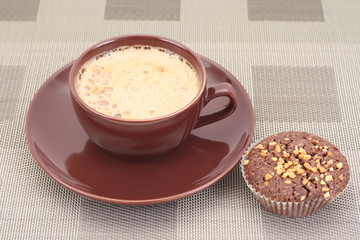 muffin and cup of coffee