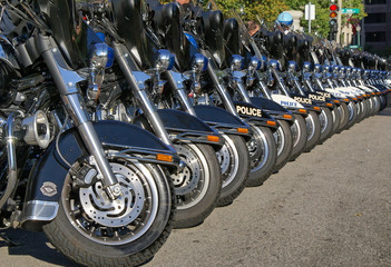 Obraz premium police motorcycles