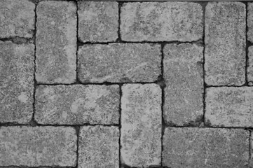 black and white texture of old bricks