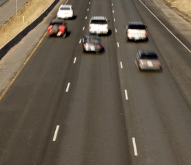 Blurred Fast Cars on the Highway