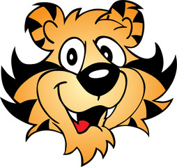 Obraz na płótnie Canvas Cartoon Tiger face