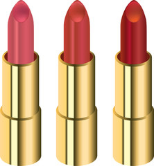 Three different lipstick 