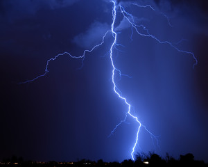 Lightning over the city - Tucson, AZ
