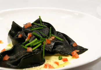 Black Squid Ink Ravioli