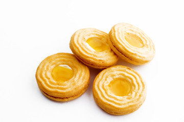 Delicious cookies isolated on white background