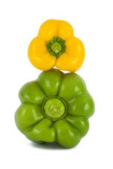 pepper pyramid. isolated on white.