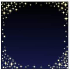 Cadre d'&eacute;toiles sur fond de nuit