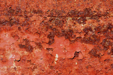Detail of a rusted surface