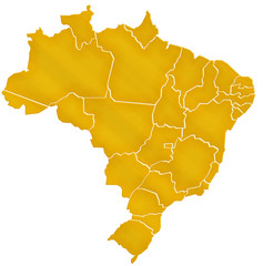 Carte Brésil Or  - Brasil Map