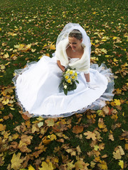 Bride in Yelow Leaves