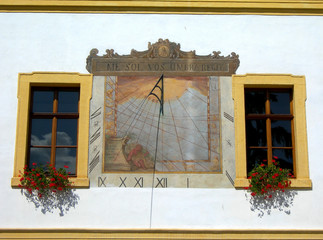 Sundial and windows
