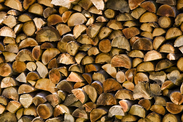 Pieces of wood ready for the winter