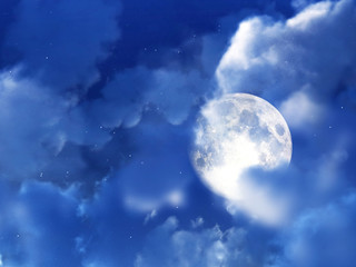 Obraz na płótnie Canvas Moon Night Sky 12
