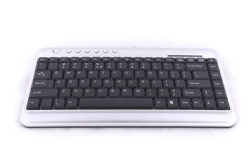 Computer keyboard on white background