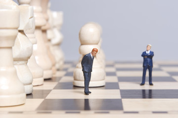 Business Figurine and chess