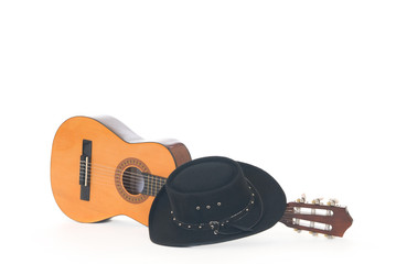 Obraz premium Country & Western guitar hat