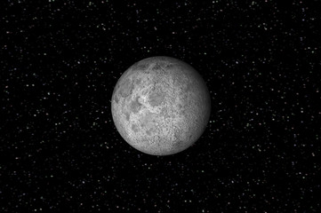 3d render of the moon