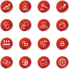 red sticker business icons