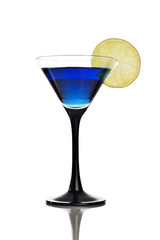 Cool blue cocktail