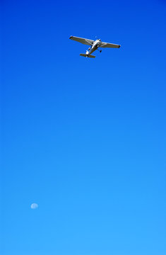 moon and plane