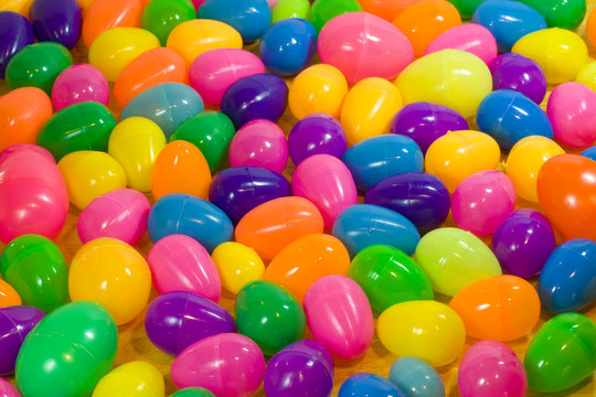 Brightly colored Easter egg background