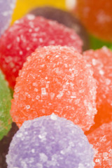 Tasty sugar coated soft candies