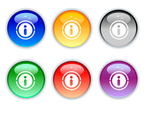 six color crystal information icons