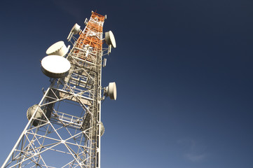Telecommunication tower (space for text)