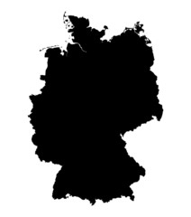 Obraz premium Detailed b/w map of Germany