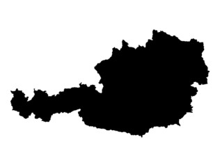 Obraz premium Detailed b/w map of Austria