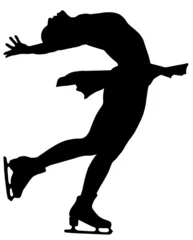 Fotobehang woman figure skater 02 © Veniamin Kraskov