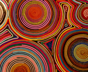 Colourful details of a carpet