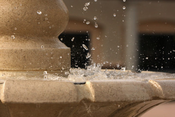 Beautiful Stop Action of an Outdoor Fountain.