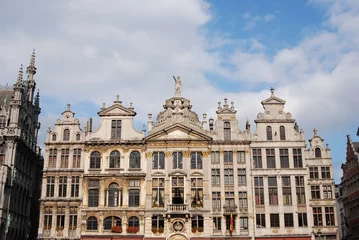 Acrylic prints Brussels Historical building on the grand place in brussels